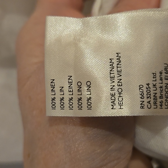 Antropologie Maeve Bennett White Button-Up Shirt Size L - Picture 9 of 9